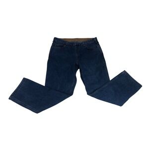 Duluth Trading Co Mens Relaxed Fit Jeans 38x34 Indigo Blue Cotton Straight Leg